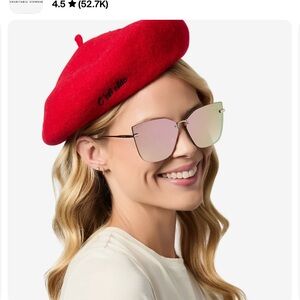 Emily in Paris Red Beret Hat Diff NWOT
